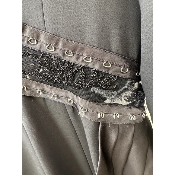 Alexander McQueen Black Asymmetrical Blazer Coat with Pleated Skirt 14 - Picture 8 of 16